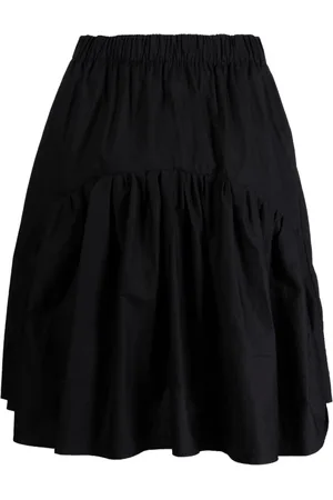 JNBY Ruffled cotton midi skirt