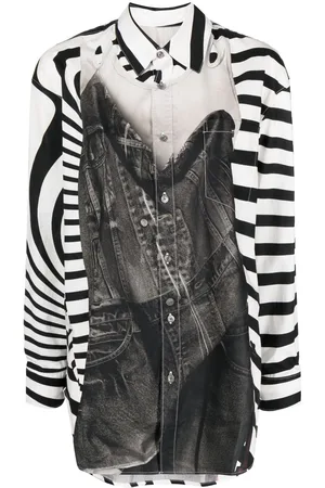 JNBY Graphic-print panelled shirt