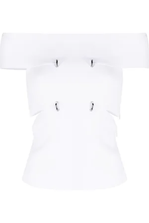Alexander McQueen Cut-out off-shoulder top