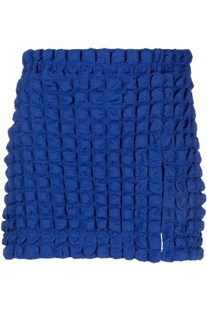 ECKHAUS LATTA Slit-detail textured mini skirt