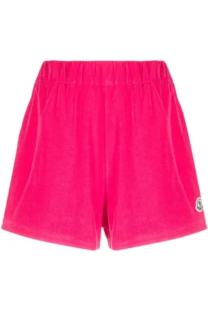 Moncler Logo-patch velour shorts