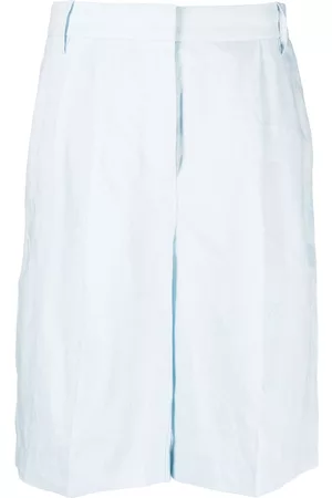 REMAIN Ženy Bermudy - Pleated linen bermuda shorts