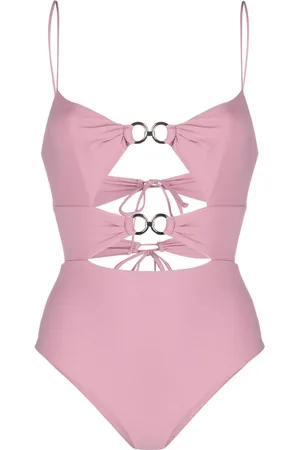 Nensi Dojaka Ring-embellished cut-out swimsuit