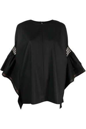 JUNYA WATANABE Faux-pearl-embellished wool blouse