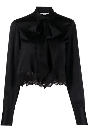 Stella McCartney Pussy-bow long-sleeve blouse