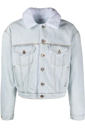 ERL Faux-fur collar denim jacket
