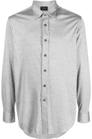 BRIONI Mélange-effect button shirt
