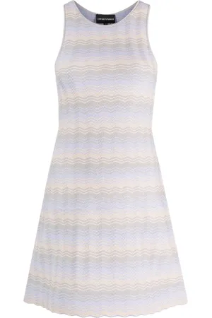 Emporio Armani Chevron jacquard minidress
