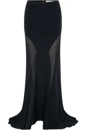 DION LEE Panelled crepe maxi skirt