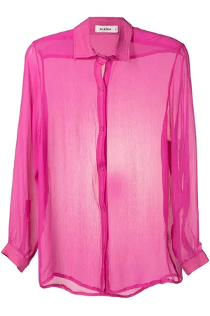 AMIR SLAMA Sheer crinkled silk shirt