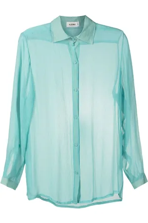 AMIR SLAMA Sheer crinkled silk shirt