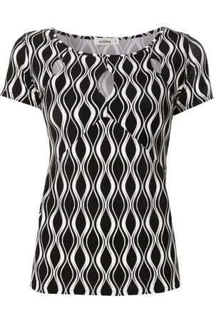 AMIR SLAMA Cut-out wave-print T-shirt