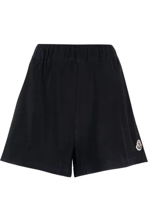 Moncler Logo-patch velour shorts