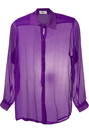 AMIR SLAMA Sheer crinkled silk shirt