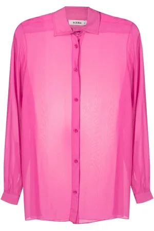 AMIR SLAMA Long-sleeved sheer shirt