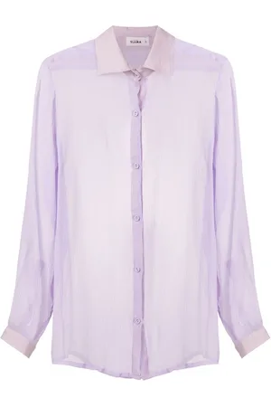 AMIR SLAMA Sheer crinkled silk shirt