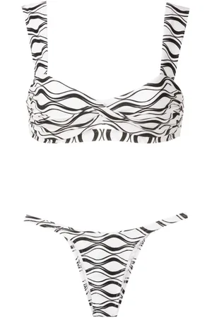 AMIR SLAMA Wave-print tanga bikini set