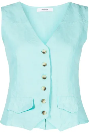 Gimaguas Buttoned cotton-linen blend vest