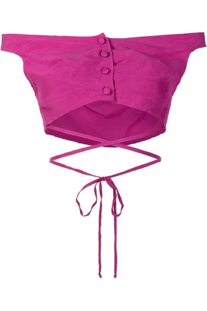 AMIR SLAMA Off-shoulder cropped blouse
