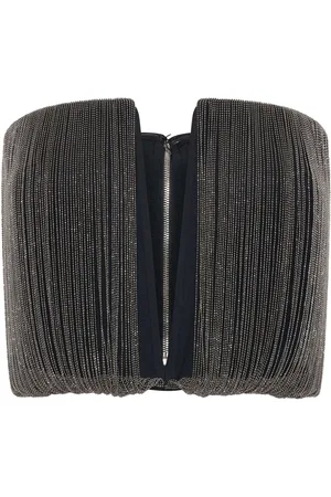 DION LEE Beaded plunge tank top