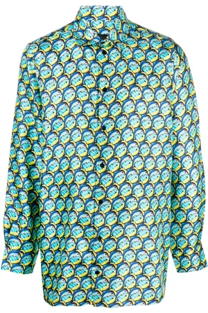 Botter Graphic-print satin-finish shirt