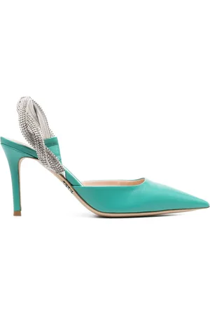 RODO 95mm crystal-embellished leather pumps