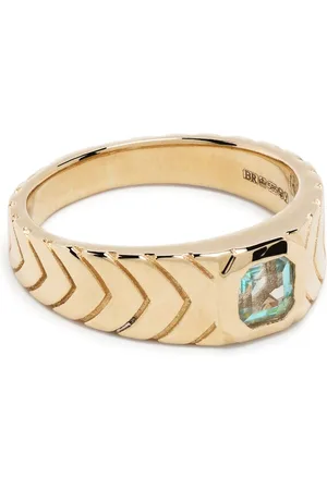 JACQUIE AICHE 14kt yellow aquamarine ring