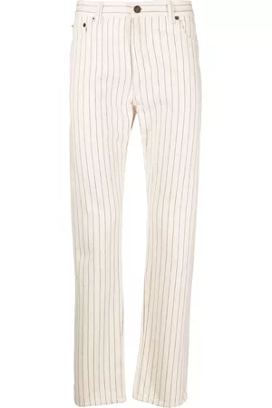 Saint Laurent Muži Rovné nohavice - Pinstripe-pattern denim jeans