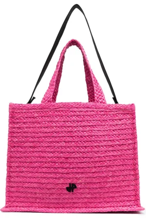 Patou JP raffia tote bag