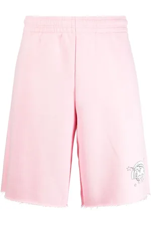 Vetements Illustration-print elasticated track shorts