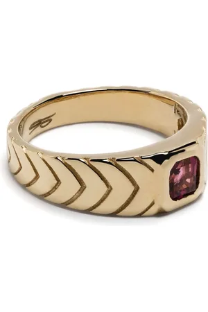 JACQUIE AICHE 14kt yellow tourmaline pinky ring