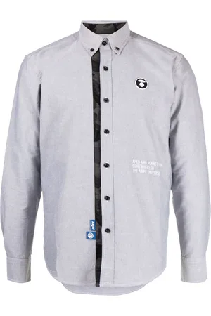 A Bathing Ape Logo-patch cotton shirt