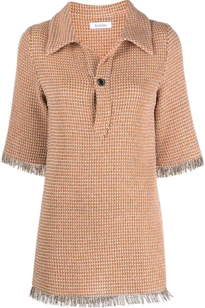 Rodebjer Crochet-knit polo shirt