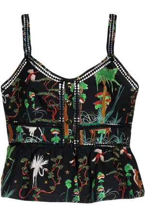 HAYLEY MENZIES Graphic-print sleeveless top