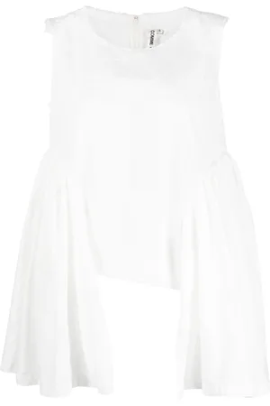 Comme des Garçons Drape-detail frayed tank top