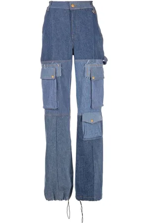 Marine Serre High-rise panelled jeans