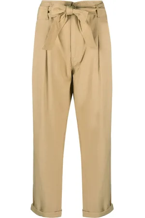 Ralph Lauren Alyndra belted-waist cropped trousers