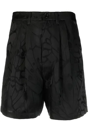 ANINE BING Floral silk short shorts