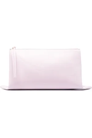 Jil Sander Logo-embossed clutch bag