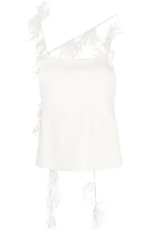 Jil Sander Feather-trim camisole top