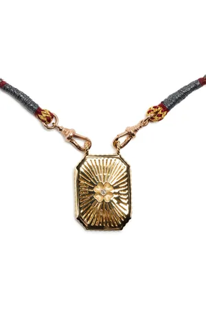 Marie Lichtenberg 18kt yellow diamond mini scapular necklace