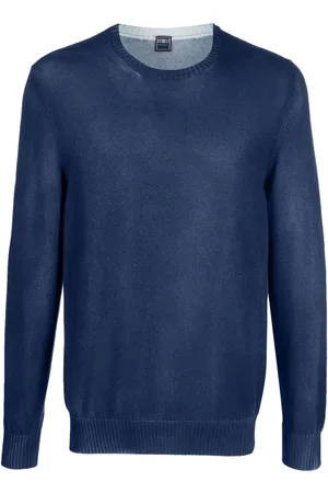 FEDELI Crew-neck cotton jumper