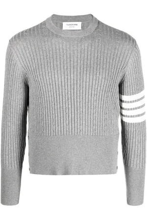 Thom Browne 4-Bar cable-knit ribbed jumper