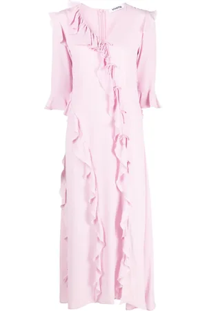 VIVETTA Asymmetric ruffle maxi dress