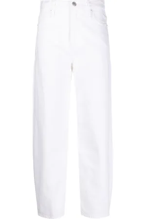 Frame High-rise barrel jeans