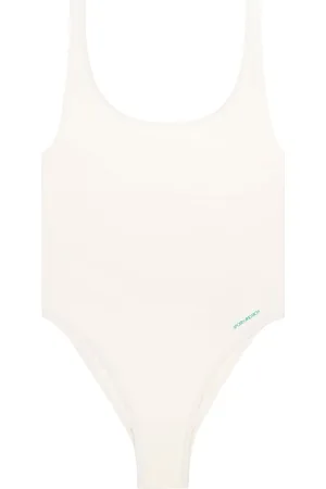 Sporty & Rich Carla logo-print swimsuit