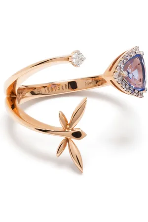 ANAPSARA 18kt rose gold Micro Trinity diamond and topaz ring