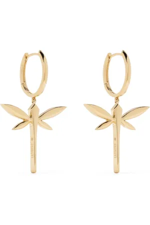 ANAPSARA 18kt yellow small Dragonfly drop earrings