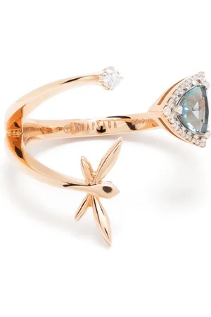 ANAPSARA 18kt rose gold Micro Trinity diamond and topaz ring