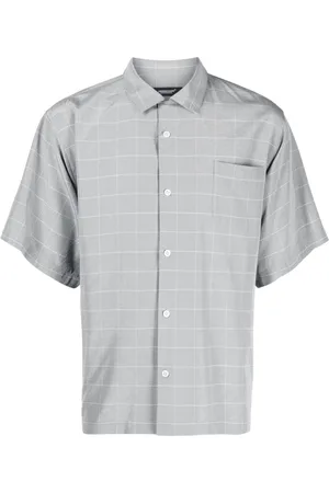 UNDERCOVER Check-pattern silk-blend shirt
